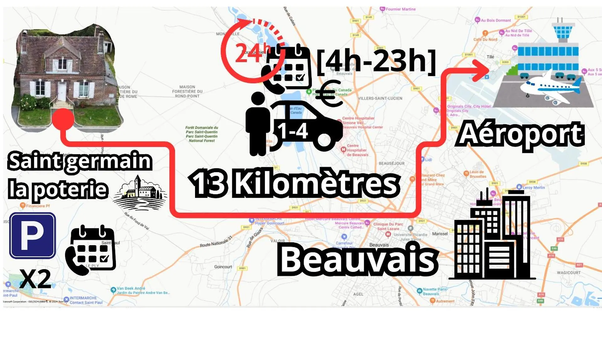 Ferienhaus Chambre Calme Et Accueillante 13 Kmtrs Aeroport, Parking Gratuit, Navette Gare Ou Aeroport Saint-Germain-la-Poterie